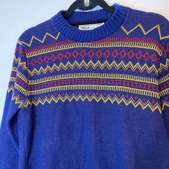 VTG 70s Fair Isle Pullover Sweater - Picture 2 of 5